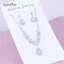 AqToCna Sang Trọng Giọt Nước Zircon Mặt Dây Chuyền Nelace Bông Tai Bộ Thanh Lịch Tinh Tế Pha Lê Nelace Nữ Cô Dâu Phù Dâu Trang Sức Cưới AqToCna