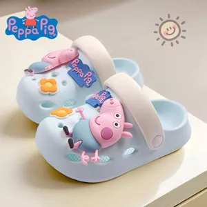 Size 20-31 Peppa Pig Hoạt Hình Trẻ Em Dép Bé Lỗ Giày Bé Trai Bé Gái Trang George Dép