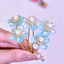WHX-Ancient Style Cổ Tích Phong Cách Hoa Kính Kẹp Tóc Hàng Ngày Phù Hợp Với Hanfu Kẹp Tóc Đường Phù Hợp Với Hanfu Mũ Nĩa Tươi