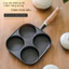Thiết bị trứng tráng VN, Chất liệu gang, Thiết kế bốn lỗ, Thích hợp cho bánh mì và bánh thịt Omelette, có kẹp, Chảo không tráng, dễ dính, Thích hợp cho bếp Gas và Chảo Mini.