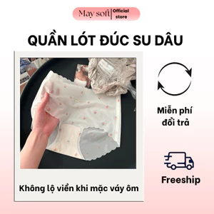 Quần Lót Nữ Su Đúc Không Viền Siêu Mỏng Tàng Hình Dâu Tây Mềm Mịn May Soft QL01D - màu ngẫu nhiên