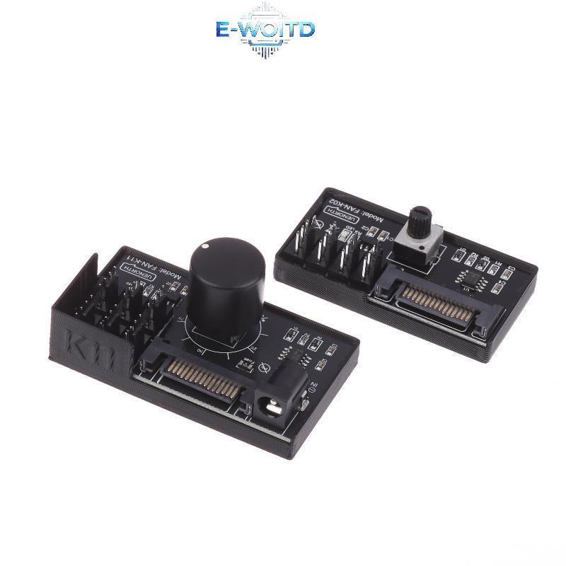 Bộ điều khiển tốc độ quạt SATA DC 4Pin E-WOITD, hub điều tốc 4/6 chiều cho NAS/máy chủ