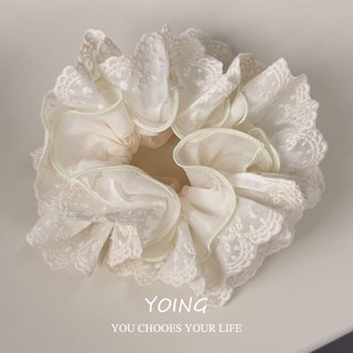 Yoing / Phong Cách Mới Phong Cách Hàn Quốc Cao Cấp Cảm Giác Tính Khí Phù Hợp Với Dây Buộc Tóc Ren Hoa Ngọt Ngào