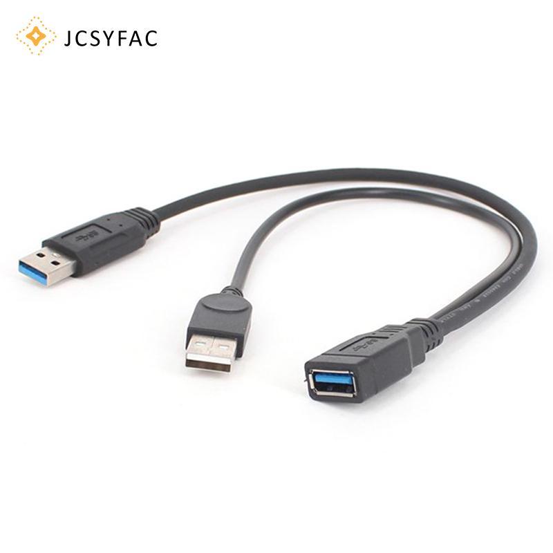 Cáp JCSYFAC USB 3.0 Cáp sạc nguồn kép Y Adapter Nam sang Nữ Dây Mới