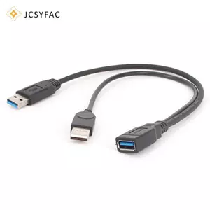 Cáp JCSYFAC USB 3.0 Cáp sạc nguồn kép Y Adapter Nam sang Nữ Dây Mới