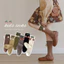 Tất Trẻ Em Thu Đông Bé Gái Giữa Ống Tất Tất Cotton Màu Cà Phê Hàn Quốc Retro Bé Cọc Tất Tất Bê ABXR