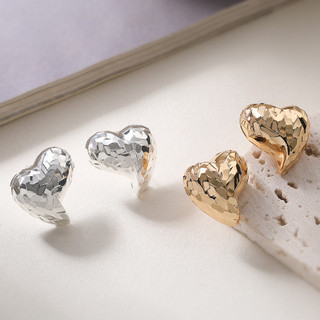 Châu Âu Mỹ ins Phong Cách Mới Mạ Đồng 18K Bông Tai Trái Tim Tình Yêu Nữ