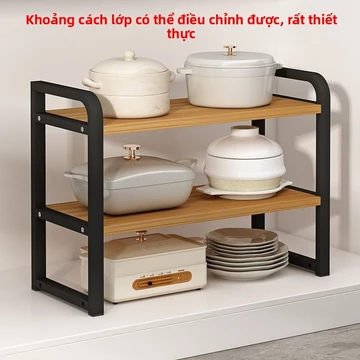 Kệ bếp Giá để đồ nhà bếp, kệ để đồ nhiều tầng trên bàn, vách ngăn tủ đựng đồ, giá để gia vị, giá để đĩa và nồi, giá để b