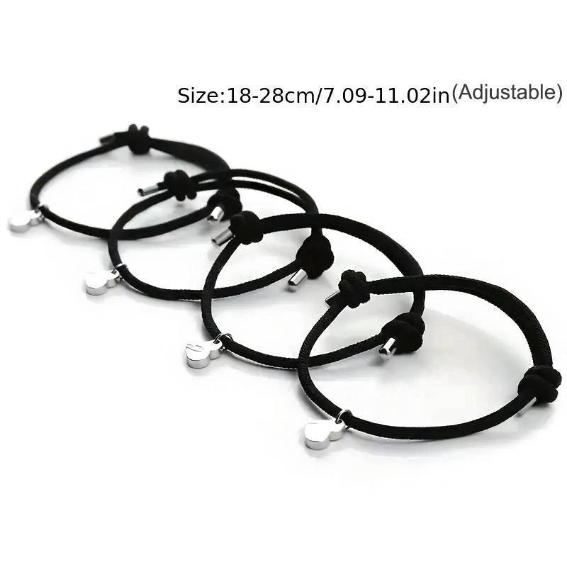 TVKR Bốn Lá Cỏ Ba Lá Từ Tính Tốt Nhất Tình Bạn Vòng Tay Cho 4 Chiếc Nam Châm Trái Tim Người Bạn Thân Nhất Mãi Tốt Lu Vòng Tay Quà Tặng OIK