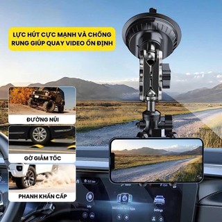 Giá đỡ điện thoại trên ô tô hút kính B1 VuaAuto xoay 360 độ đa góc quay phim xem bản đồ tiện lợi AIMVUKES