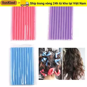 Thanh uốn tóc SUNKISSD Perm, Que uốn tóc đầy màu sắc ngẫu nhiên, Dụng cụ làm tóc bằng bọt mềm uốn cong bằng bọt biển DIY