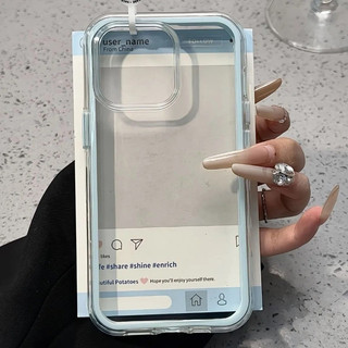 Ốp điện thoại cho Iphone 17 16 15 14 13 12 11 Plus / Pro Vỏ mềm sáng tạo trong suốt viền ba trong một