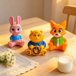 Đèn ngủ LED Bunny, Cheetah & Fox dễ thương, Đèn trang trí đầu giường trẻ em chạy bằng pin