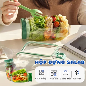 Hộp Salad Mang Đi Đa Năng Hộp Cơm Eat Clean,Hũ Đựng Đồ Ăn Healthy, Nắp Kín, Chống Tràn, Tiện Dụng
