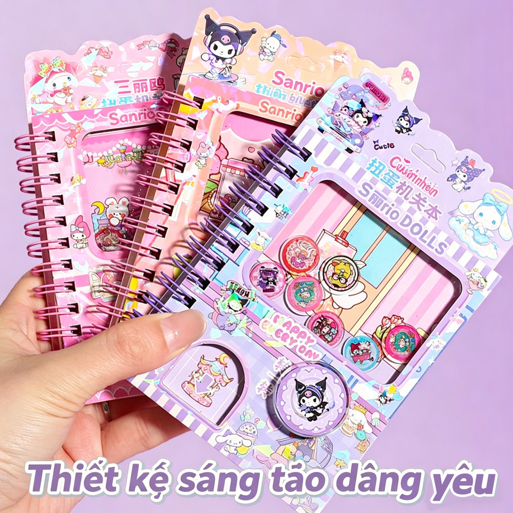 Sổ tay dán sticker,A6,vui nhộn khi lắc,Thiết Kế Đáng Yêu,sổ tay dễ thương giúp giảm căng thẳng
