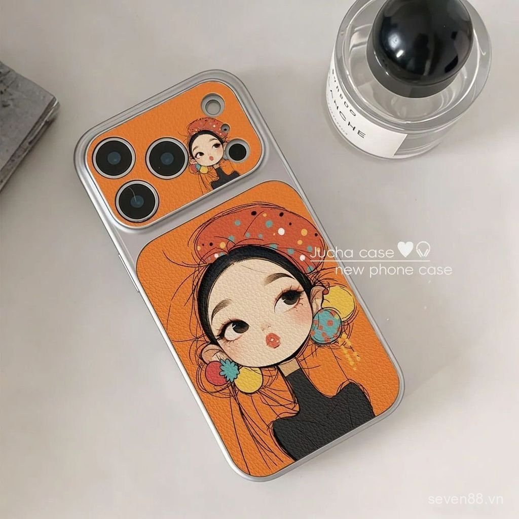 Ốp Điện Thoại Thích Hợp Cho iPhone 11 12 13 14 15 16 17 Pro max Plus Air Cartoon Girl Cửa Sổ Lớn Chống Sốc Vỏ Bảo Vệ Chống Sốc Bao Gồm Tất Cả O9YU
