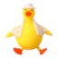 < Pluscloth > Ăn mặc như một con vịt dễ thương: nó đội mũ và áo khoác hoa và là một vật trang trí nhỏ chữa lành bất cứ nơi nào nó được đặt