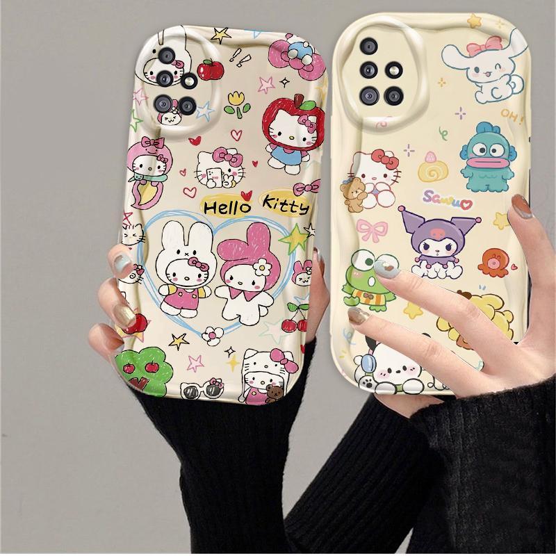Thích hợp cho Samsung A51 A515F A71 A715F A31 4G 3D Girls Soft TPU Vỏ điện thoại chống sốc khủng long dễ thương