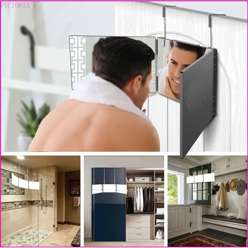 Gương gấp 3 chiều VIC treo có móc an toàn cho ứng dụng trang điểm chính xác