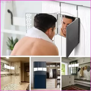 Gương gấp 3 chiều VIC treo có móc an toàn cho ứng dụng trang điểm chính xác