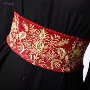 Woke Thoải Mái Thoáng Khí Thêu Thắt Lưng Hanbiuk Rộng Cho Nữ Sự Kiện Văn Hóa