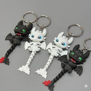 Móc Khóa Rồng răng sún 2.0 chuyển động có khớp nối How to Train Your Dragon Xả Stress