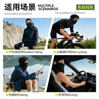 Mặt nạ chống nắng 4 trong 1 Unisex, làm mát bằng đá & thoáng khí, cần thiết để đi xe đạp và câu cá ngoài trời