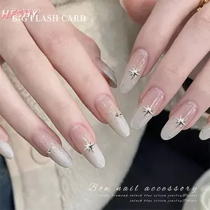 HFSHY 12 Lưới / Hộp Thiết Kế Hỗn Hợp 3D Kim Loại Starlight Móng Tay Nghệ Thuật Quyến Rũ Phần Ngôi Sao Đinh Tán Phụ Kiện Trang Trí Móng Tay Đồ Dùng Làm Móng Tay VN