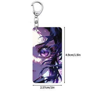 Demon Slayerr Keychain Anime Eyes Double Sided Light-Transmitting Keyring Acrylic Backpack Pendants Decor Charms Christm