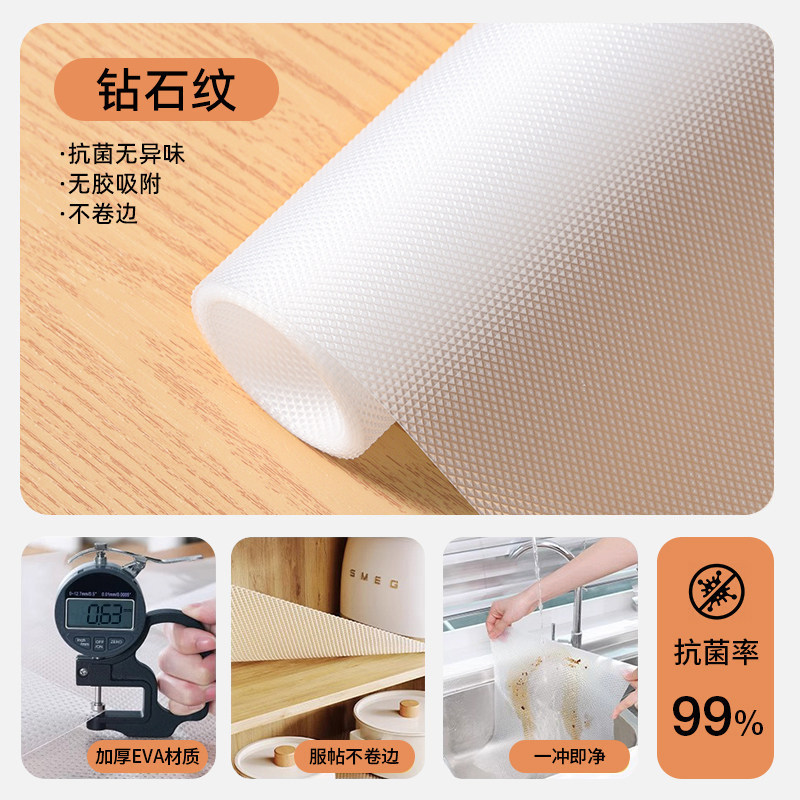 Thảm Lót Ngăn Kéo Tủ Bếp Chống Thấm Nước Chống Trượt Dày Dặn Miếng Lót Tủ Giày Tủ Lạnh Không Cần Keo Dễ Lau Chùi Dùng Nhiều