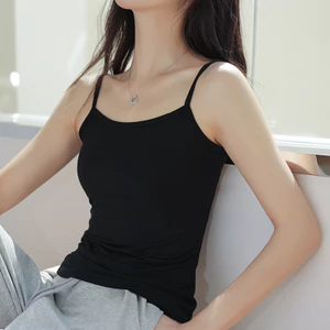 Gợi ý Sling Camisole màu trơn cho nữ, thiết kế áo thun không tay thoải mái