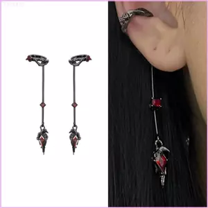 Kẹp tai goth chủ đề động vật màu tối - phụ kiện thời trang unisex