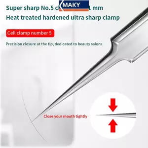MAKY Nhíp Light Blahead Blemish Pimples Removal Pointed Bend Head Dụng cụ chăm sóc da mặt Máy hút mụn VN