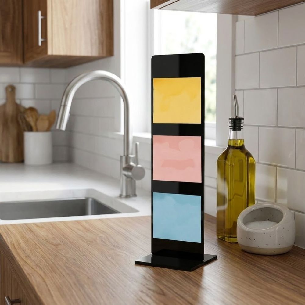 Bảng ghi chú Acrylic DONOVANQQ để bàn, nhắc nhở bên màn hình trong suốt có thể tháo rời, bảng lịch để bàn khô xóa được, hiển thị dọc màn hình máy tính