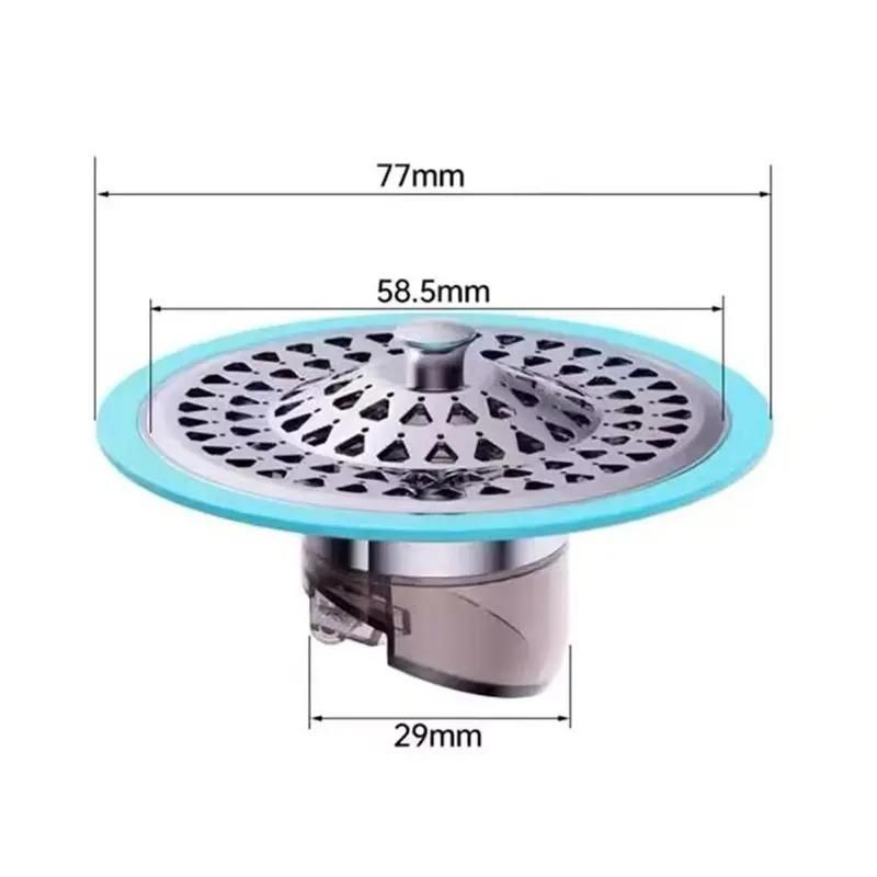(Inox) Nắp đậy cống thoát sàn cao cấp,viền silicon đậy kín,Thoát nước nhanh Chống hôi chống côn trùnġ