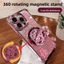 Ốp Lưng Trong Suốt Cho Google Pixel 10 9 9A 8A 7A 8 7 Pro XL Sang Trọng Dễ Thương Giá Đỡ Xoay Đứng Phong Phú Mạ Mềm Vỏ Điện Thoại