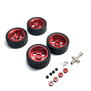 4 65 * 27mm Thích hợp cho phụ kiện xe RC Wltoys 1: 12 1: 14 1: 18 124016 124017 124018 124019 144001 A959 và các bánh xe nâng cấp kim loại khác