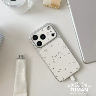 Ốp Điện Thoại Mèo Đơn Giản Cho Samsung Galaxy S26 S25 Edge S24 S23 S22 S21 S20 FE Lite Plus Note 20 Ultra 5G 4G Da PU Ins Style Vỏ Mềm Chống Sốc Kitty Dễ Thương