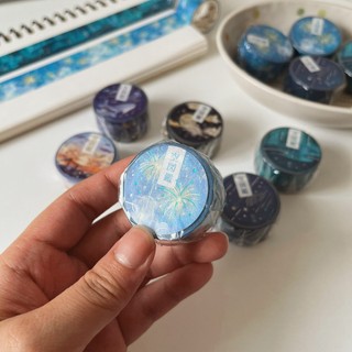 Washi tape BGM Sky Vol.2 in nhũ foil stamping