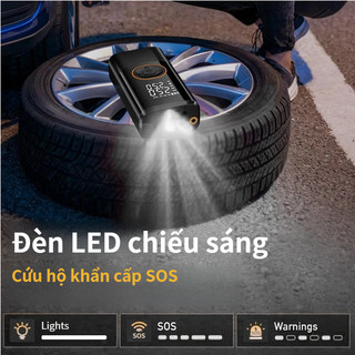 Máy bơm không khí lốp không dây chất lượng cao, thông minh, dung tích lớn-Thích hợp cho ô tô, xe máy, xe đạp