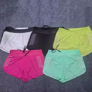 Track and Field Professional Running Exercise Shorts Men's and Women's Sports Training Shorts Breathable Marathon Quick-Drying Lined Shorts QZNF