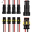 Đầu nối điện chống nước 2Pin - 10 Bộ Thiết bị đầu cuối thuyền xe máy đa năng
