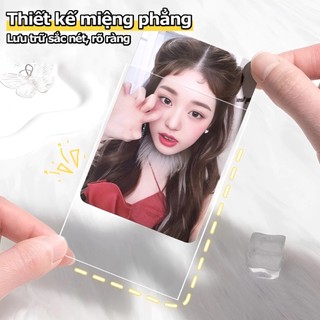 Sleeves PACK 50 bảo vệ card album lomo card Sleeve Hard kpop thẻ bài,Bề mặt thẻ mịn, siêu trong suốt và rõ ràng