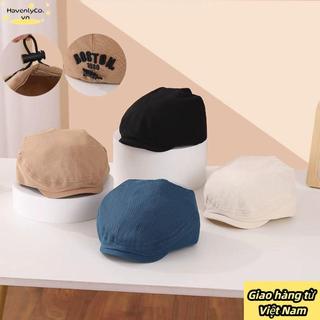 [Vận chuyển nhanh] Mũ nồi HAVENLYCO, Mũ lưỡi vịt thêu chữ Denim cổ điển, Mũ lưỡi Cotton màu trơn thoáng khí thời trang cho trẻ em