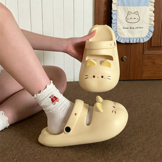 XIXITIAO Mary Jane Dép Nữ Mùa Hè Thoải Mái Đi Biển Sáng Tạo Mèo Dễ Thương Phong Cách Mới
