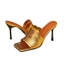 Giày Sandal Nữ Cao Gót Thời Trang Mũi Vuông Vàng Cao Gót DM1B