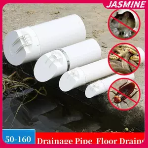 JASMINE 50-160mm Thoát Nước Sàn Lọc Trắng Cắm Có Kẹp PVC Chống Baflow Van Chống Mùi Cống Lọc Tóc JASMINE