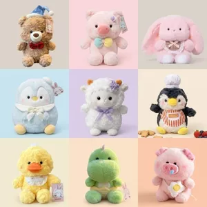 Gấu Bông Hình Con Vật Mini Nhiều Mẫu Đáng Yêu, Thú Nhồi Bông Động Vật 23-25Cm Làm Quà Tặng,Decor