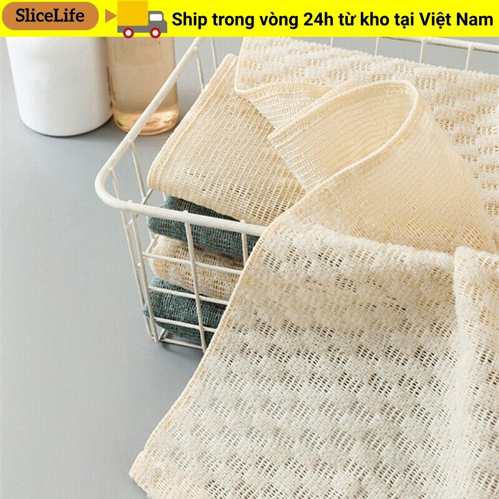 Khăn Polyester SLICELLIFE Phụ kiện tắm thoải mái Khăn tắm chà sàn Nhật Bản