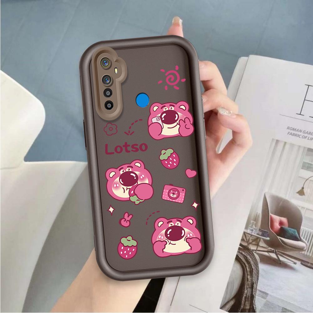 Ốp Lưng Cho Realme 5 5i 5S 6i Hoạt Hình Silicon Mềm Ốp lưng TPU Câu Chuyện Đồ Chơi Lotso Mắt Thiên Thần Ốp Lưng Chống Sốc